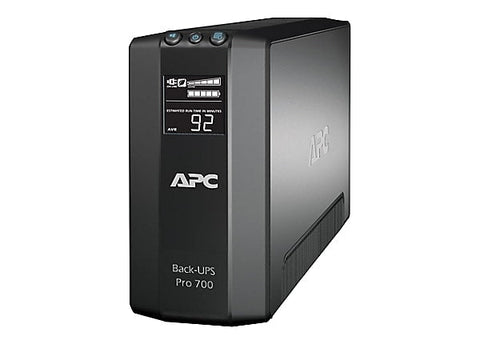 Schneider Electric SA APC Back-UPS Pro 700VA, 420W, 120V, 3x battery backup & 3x surge outlets, data line protection RJ45/coax, NEMA 5-15 (formerly Back-UPS RS 700)