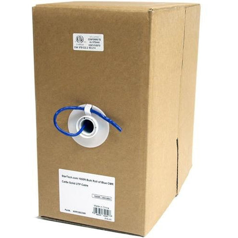 StarTech 1000 ft Bulk Roll of Gray CMR Cat5e Solid UTP Cable
