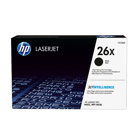 HP 26X (CF226X) LaserJet Pro M402 MFP M426 High Yield Black Original LaserJet Toner Cartridge (9000 Yield)